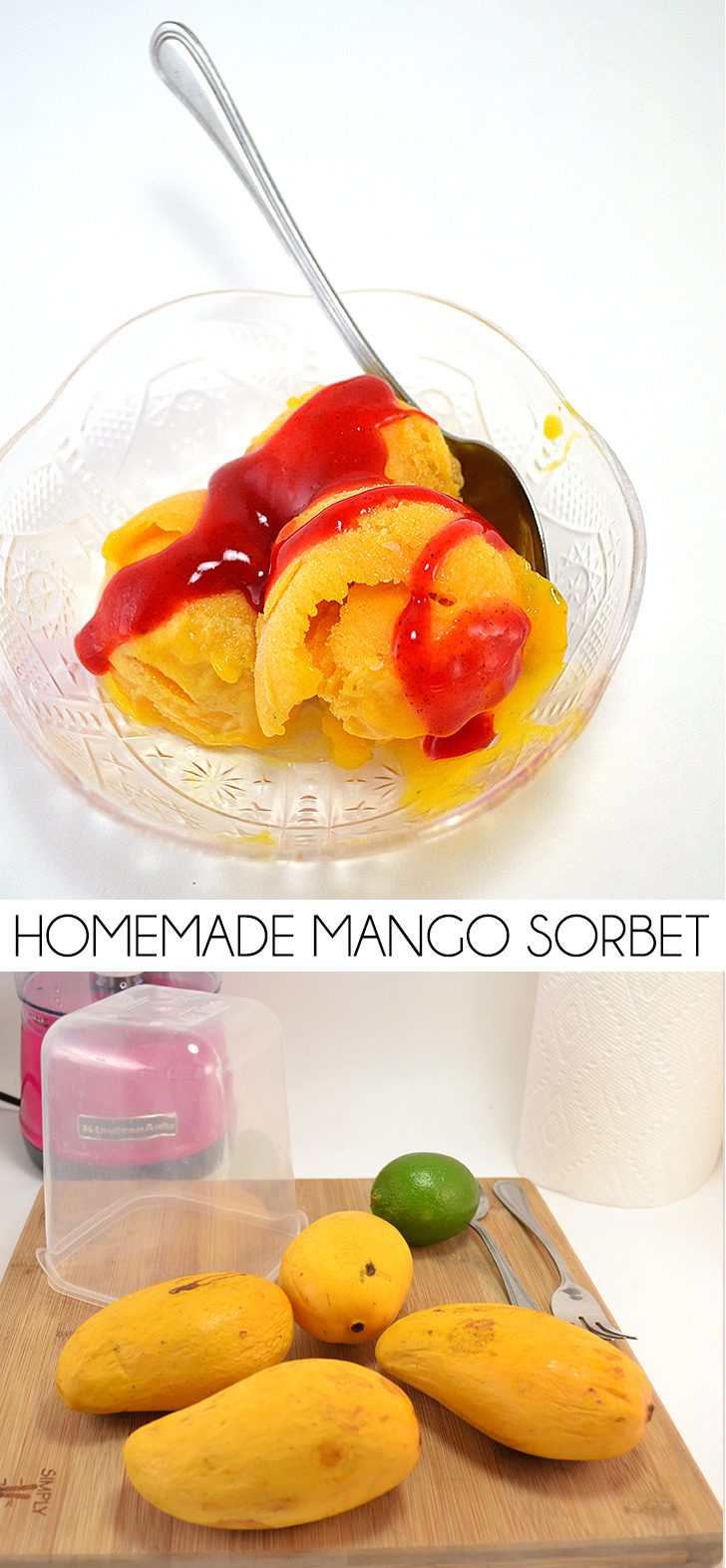 Creamy Homemade Mango Sorbet Recipe - Dream a Little Bigger