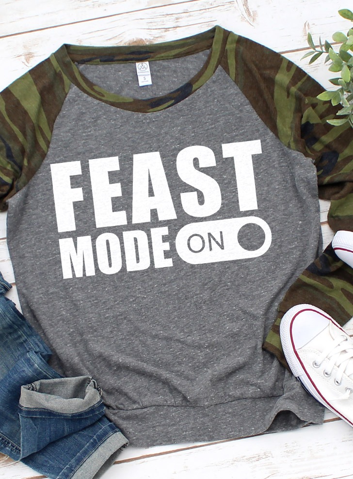 Feast Mode Thanksgiving Tee Shirt Dream A Little Bigger