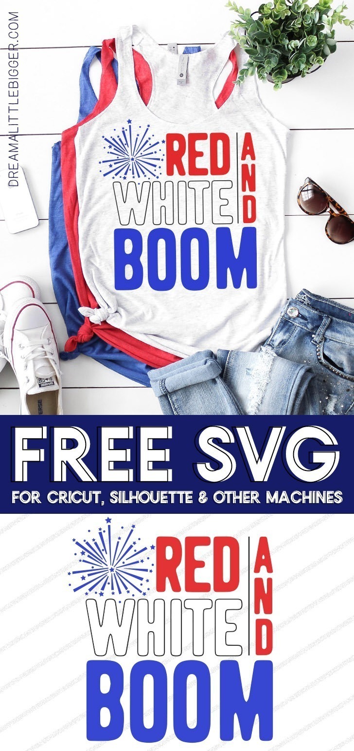 Red White And Boom Fourth Of July Tee Shirt Dream A Little Bigger