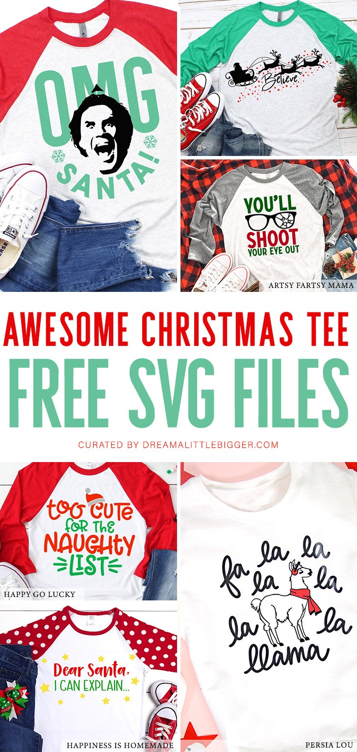 Download Free Christmas Svg Files Perfect For A Christmas Tee Dream A Little Bigger