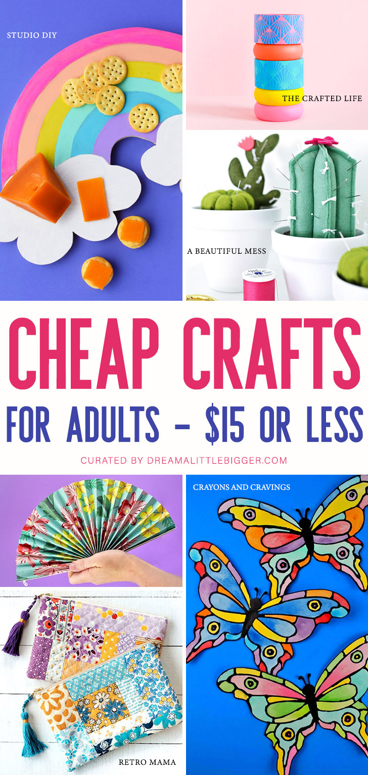 Cheap Crafts for Adults (Less than $15) ⋆ Dream a Little Bigger